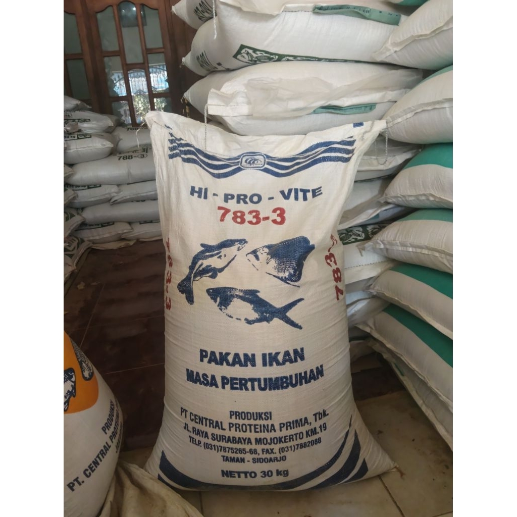 Pelet Pakan Ikan Masa Pertumbuhan Hi-Pro-Vite 783-3 30kg | Pakan Ikan Berkualitas | Promo Murah Paka