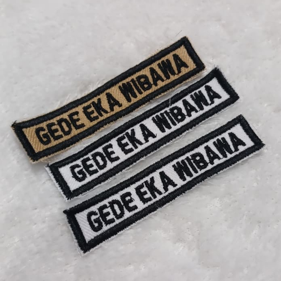 Bordir Nama Dada (Name Tag)