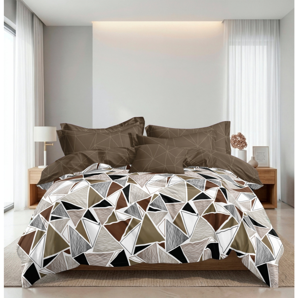 Illusions - Bed Cover Set King 180x200 Tinggi 25Cm Rumbai - Guzel