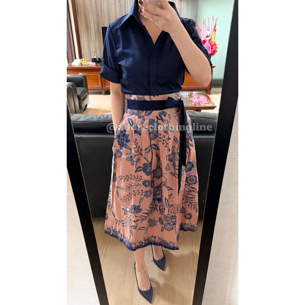 Rok Flare Batik Encim Embos - Adore