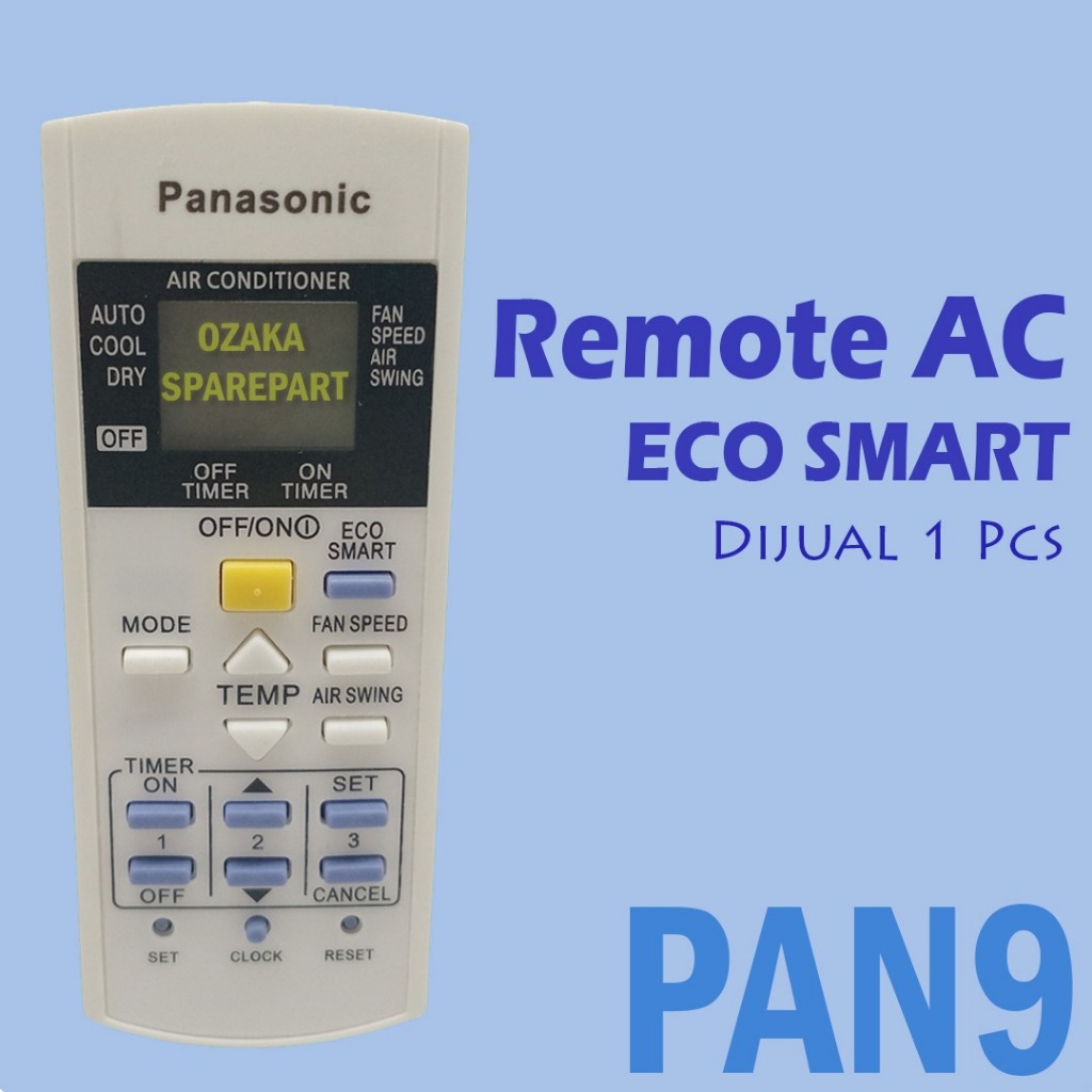 Remote Ac Panasonic Eco smart A75C4157 R-PAN9