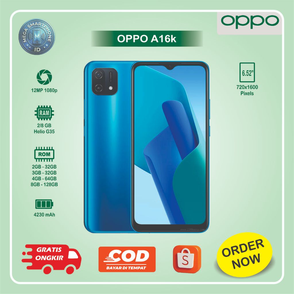 OPPO A16K | HP Second batangan