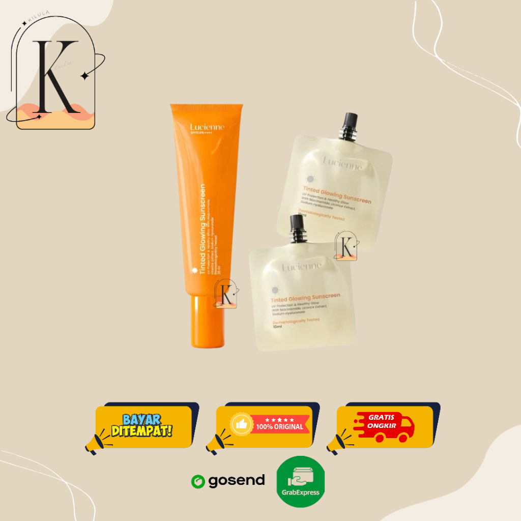 LUCIENNE - TINTED GLOWING SUNSCREEN BPOM SPF 50pa ++++ | Auto Glowing (Foundie Versi Ringan) | LUCIE