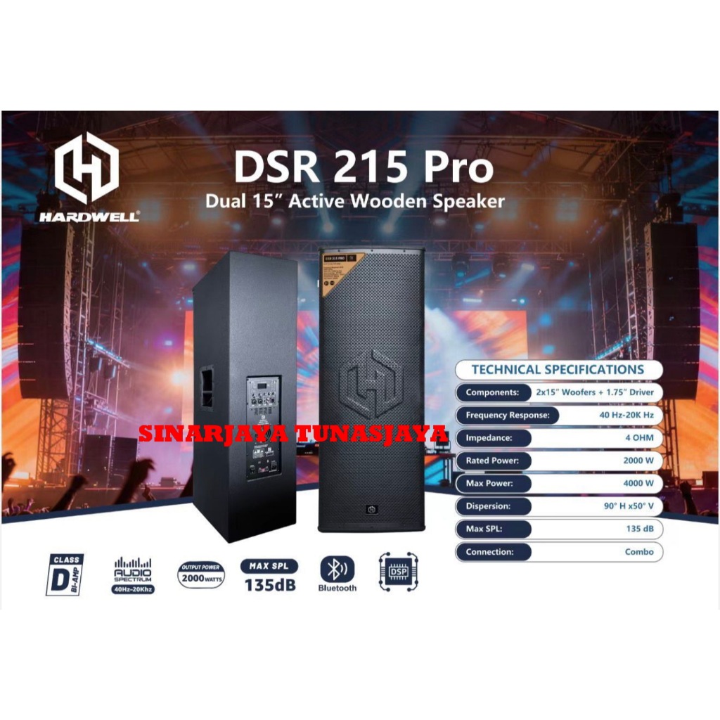 Speaker Aktif 15 Inch DSR 215 PRO DSR215PRO 4000 Watt Original