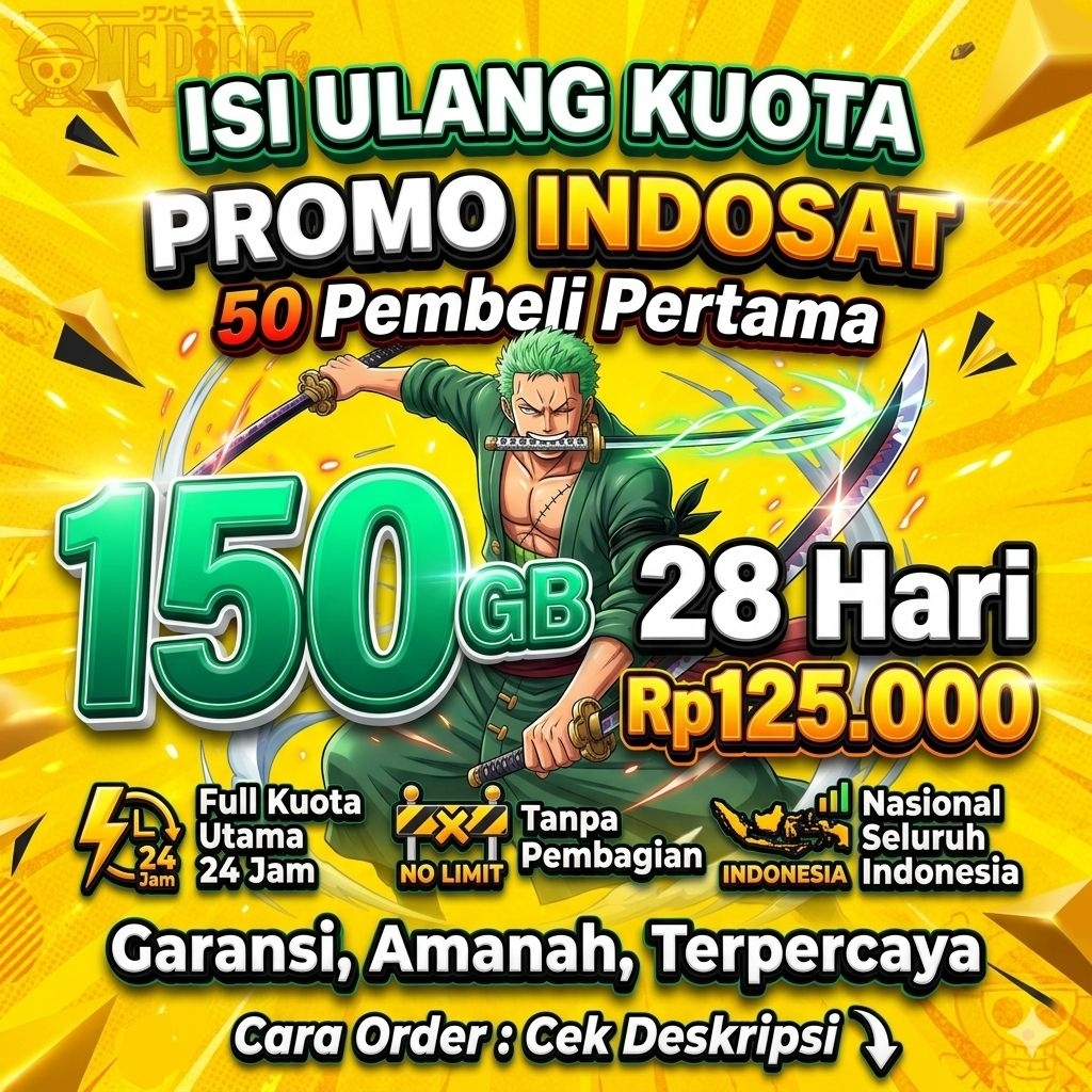 GARANSI TERMURAH ISI ULANG KUOTA INDOSAT IM3 FREEDOM 150 GB 28 HARI TERMURAH