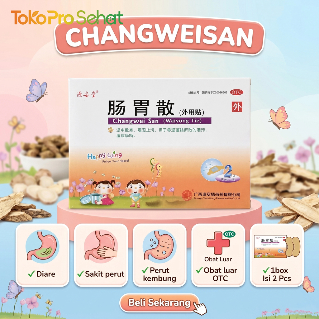 Chang Wei San Asli Isi 2 | Obat Masuk Angin Herbal - Sembuhkan Kembung & Mual