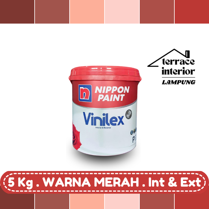 Cat Tembok Nippon Vinilex 5000 Interior & Exterior Merah 5 Kg