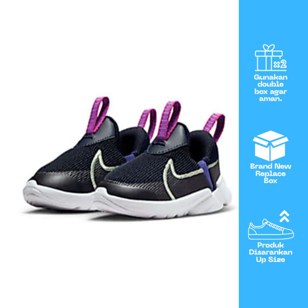 Sepatu Anak / Sepatu Kids / Nike Flex PLUS 2 - BLACK NAVY MAGENTA