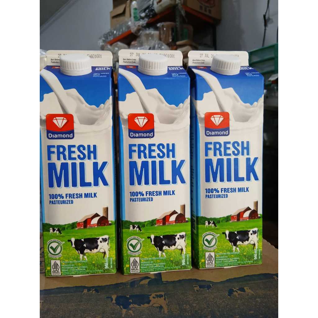 Susu Segar Fresh Milk Diamond 1 Liter Susu Diamond Full Cream