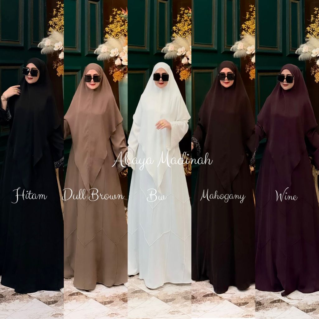 SET ABAYA MADINAH | POPPY SYARI | PUSPITA HIJAB SYARI | GAMIS UMROH