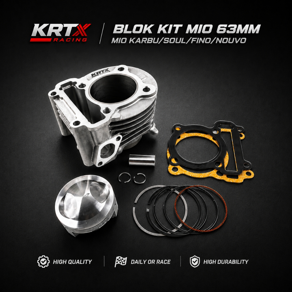 BLOK SEHER BORING PAKET BORE UP KRT YAMAHA MIO 63MM