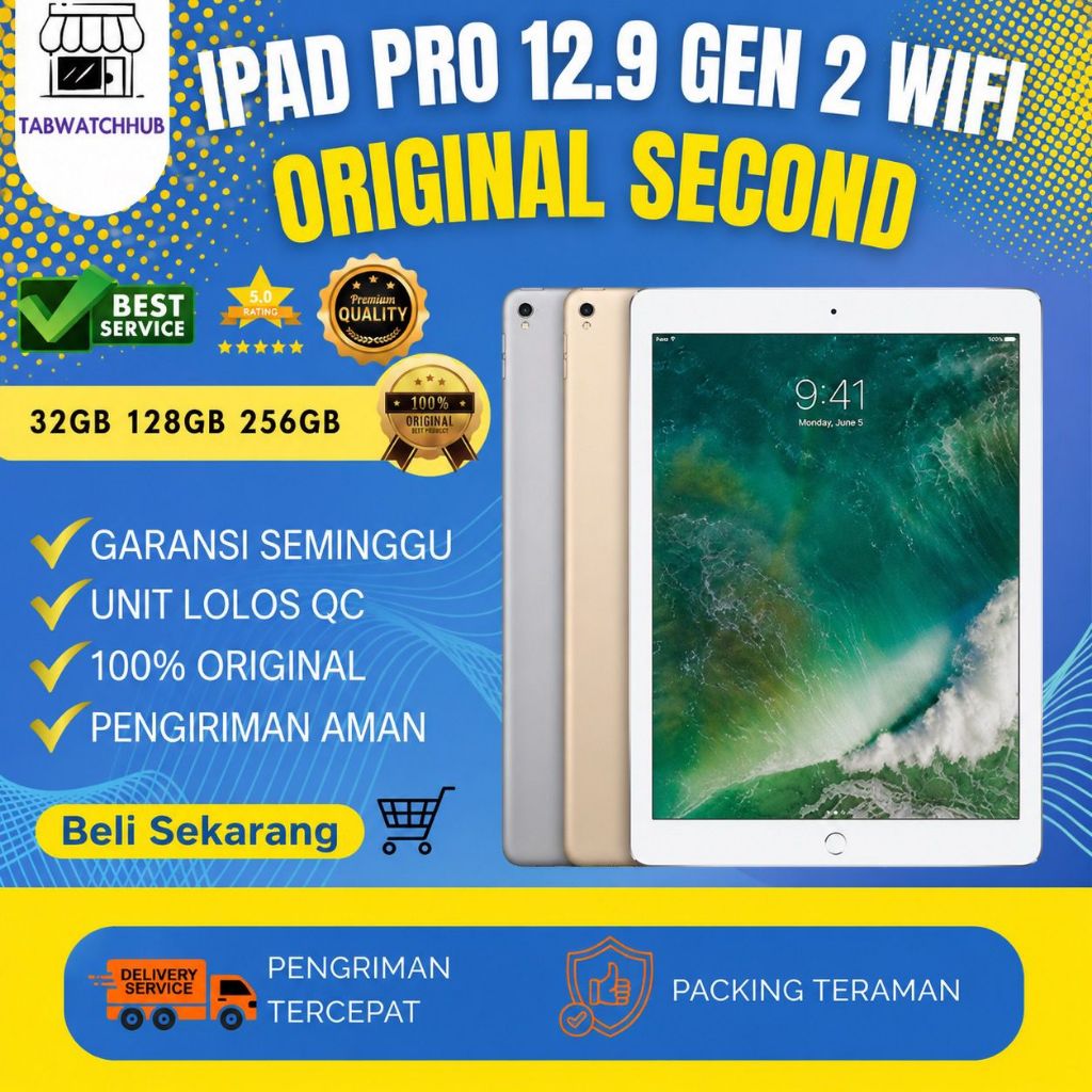Ipad Pro 12.9 Inch 2017 Gen 2 32GB 128GB 256GB Wifi Only