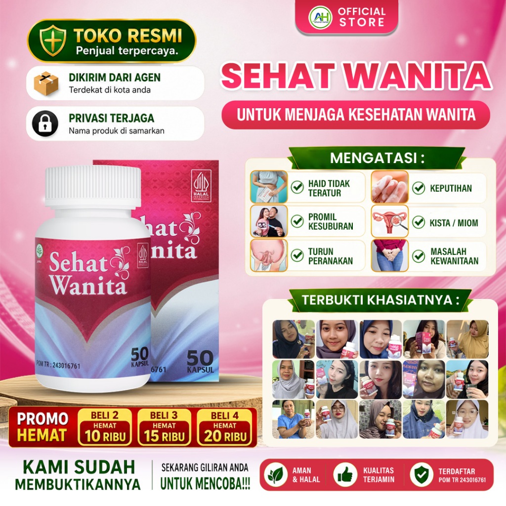 Obat Pelancar Haid, Keputihan Bau Dan Gatal, Promil Cepat Hamil, Perapat Miss V, PCOS - Sehat Wanita