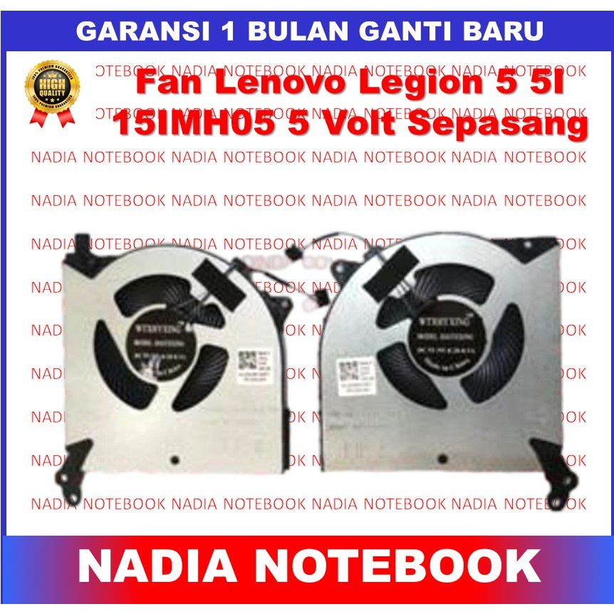 Fan Lenovo Legion 5 5I 15IMH05 15ARH05 R7000 Y7000 (2020) 5 Volt PAIR - CPU 5Volt