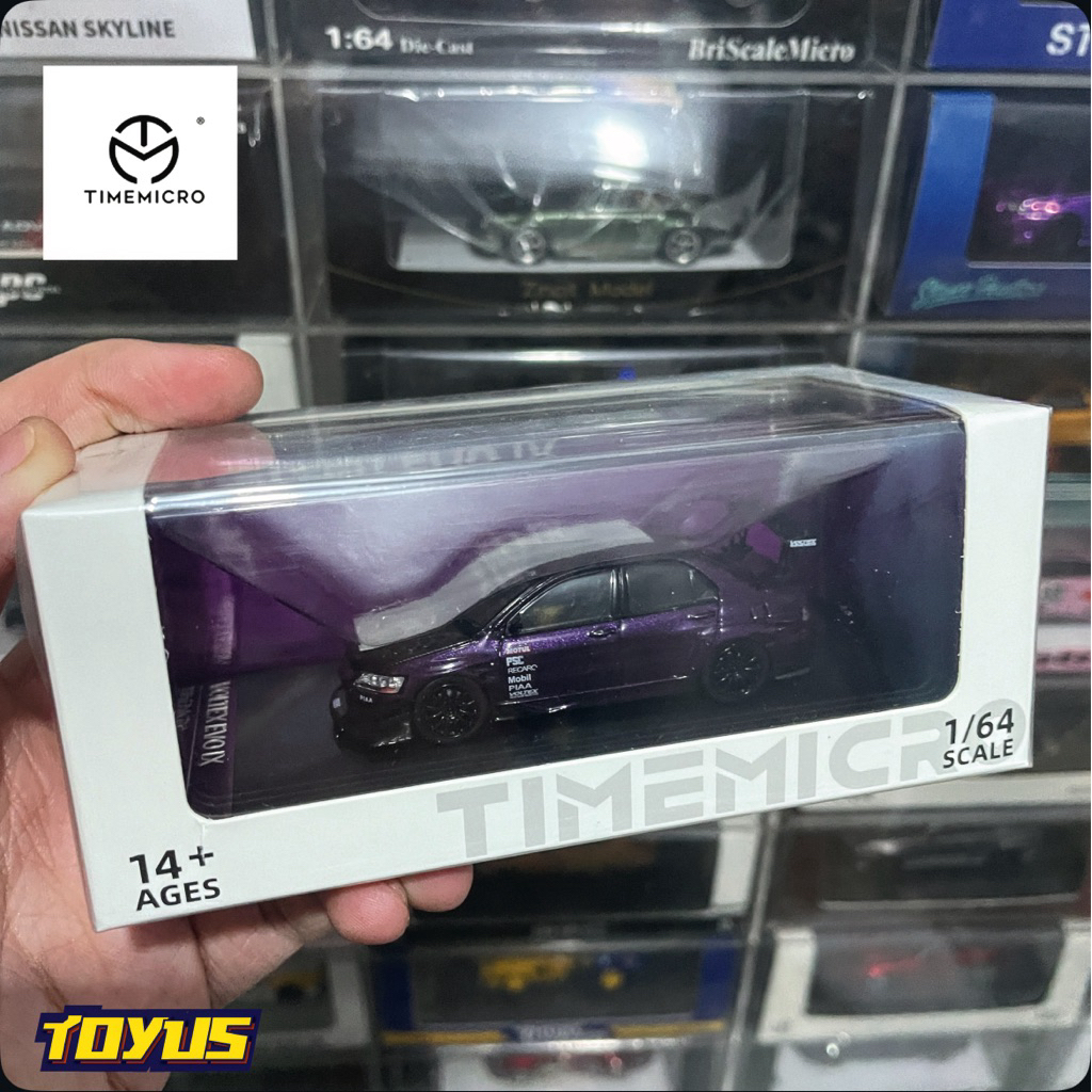 Time Micro - 1/64 Mitsubishi Lancer Evo IX Metallic Purple Open Hood