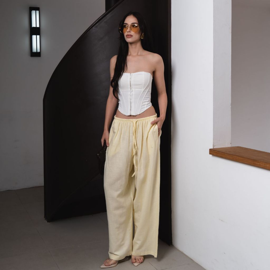AIJO | Barack Linen Cullote - Celana Kulot Panjang Wanita Kekinian - Linen - Bohe Style