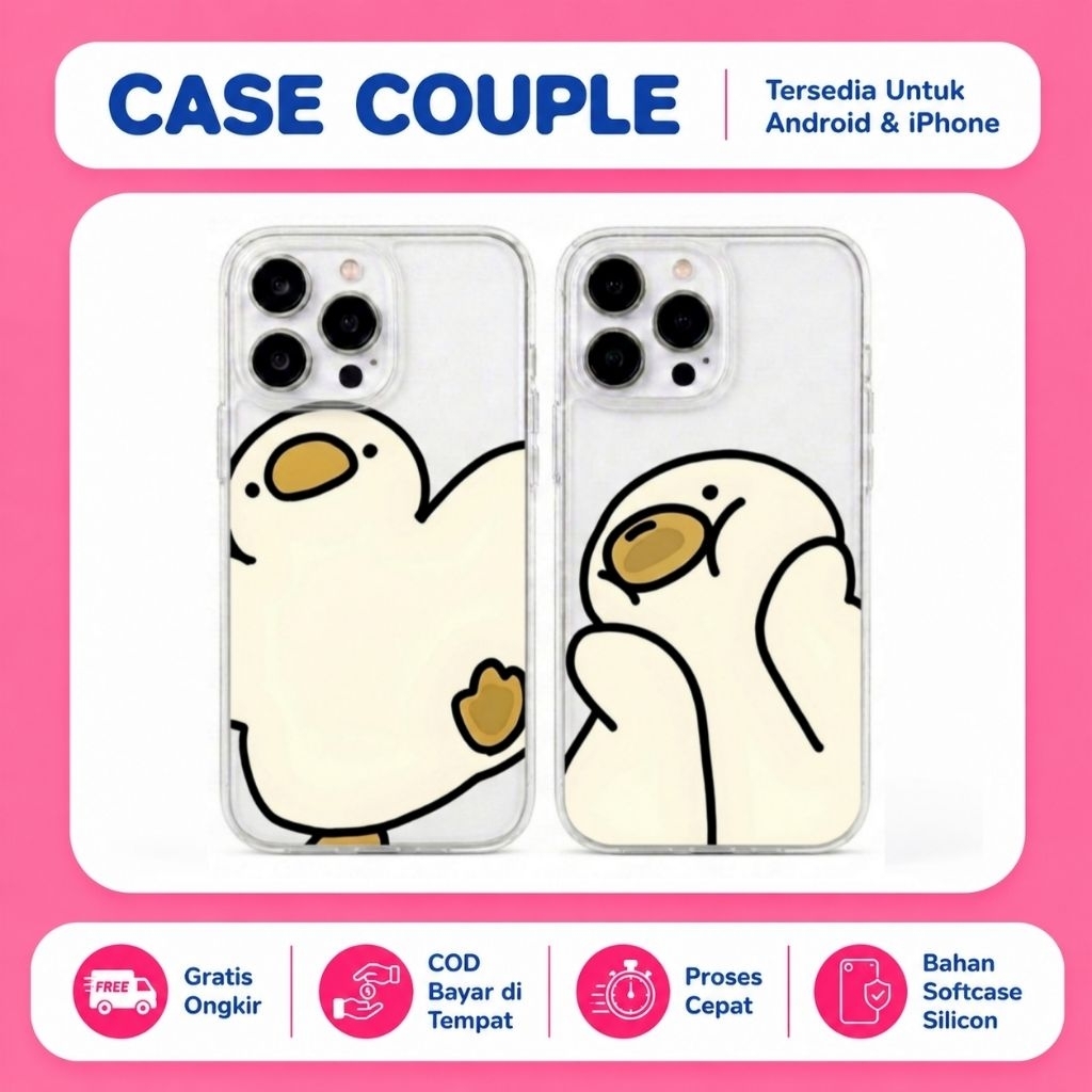 Custom Case Desain Couple All Type Hp Android & iPhone Bahan Softcase Silikon