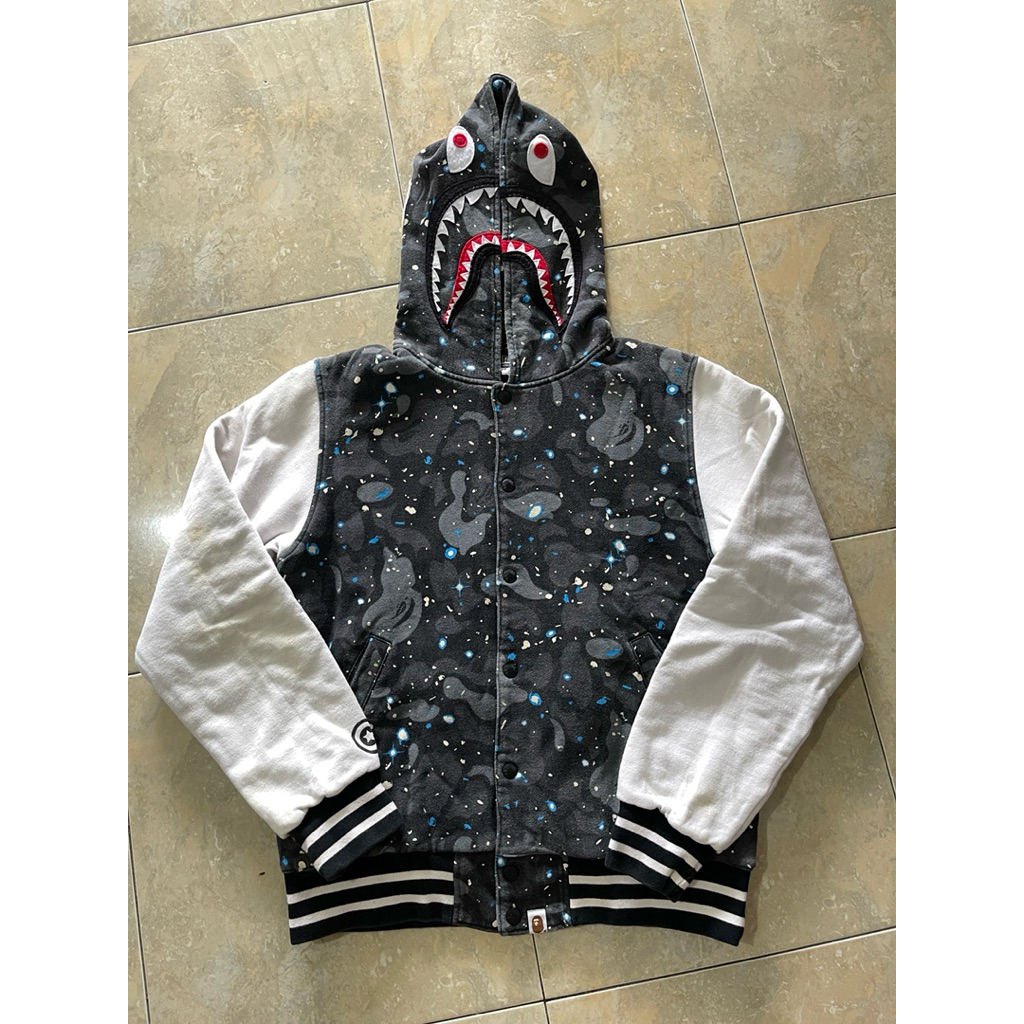 Varsity Jacket Hoodie A bathing ape space camo size M origina