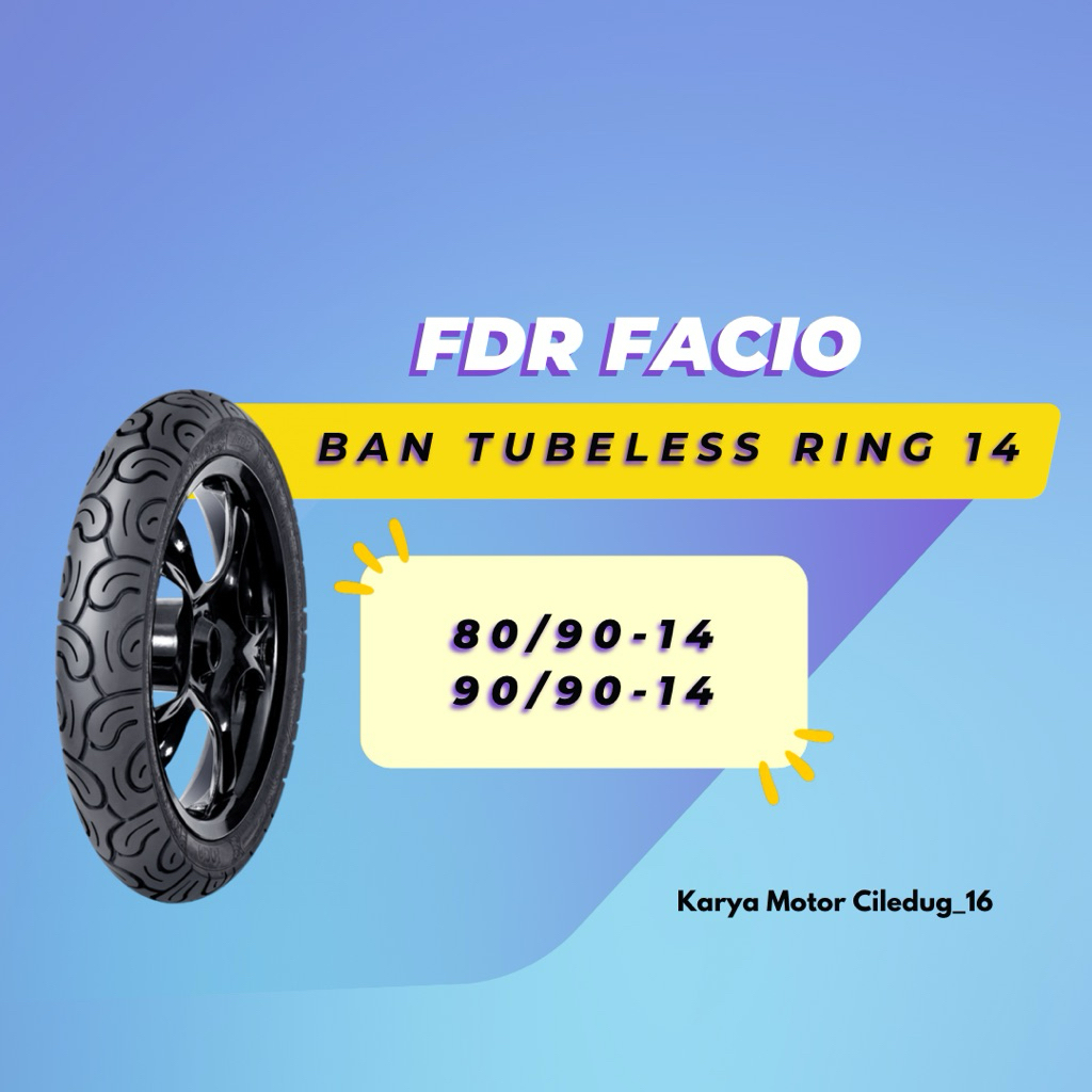 Ban Motor FDR Facio 80/90-14 & 90/90-14 Tubeless