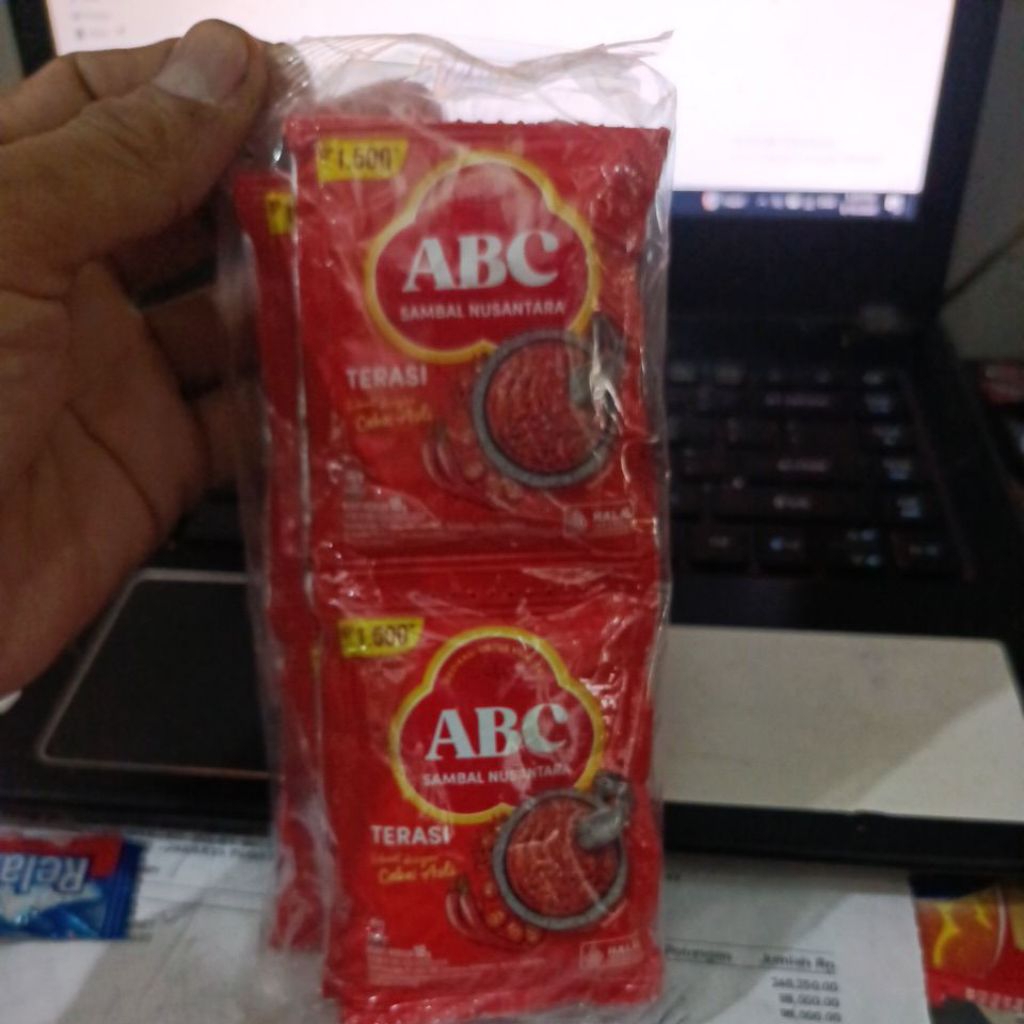 12 Sachet ABC Sambal Terasi Nusantara 18gr dibuat dari Sambal asli