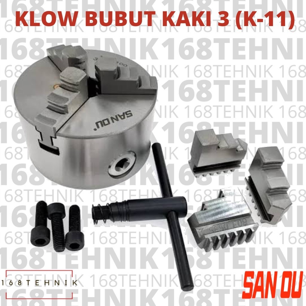 CHUCK BUBUT 12 INCHI 3 JAW / CATOK BUBUT 250MM KAKI 3 / CLAW BUBUT 12" / KLAW BUBUT / KLOW BUBUT K11