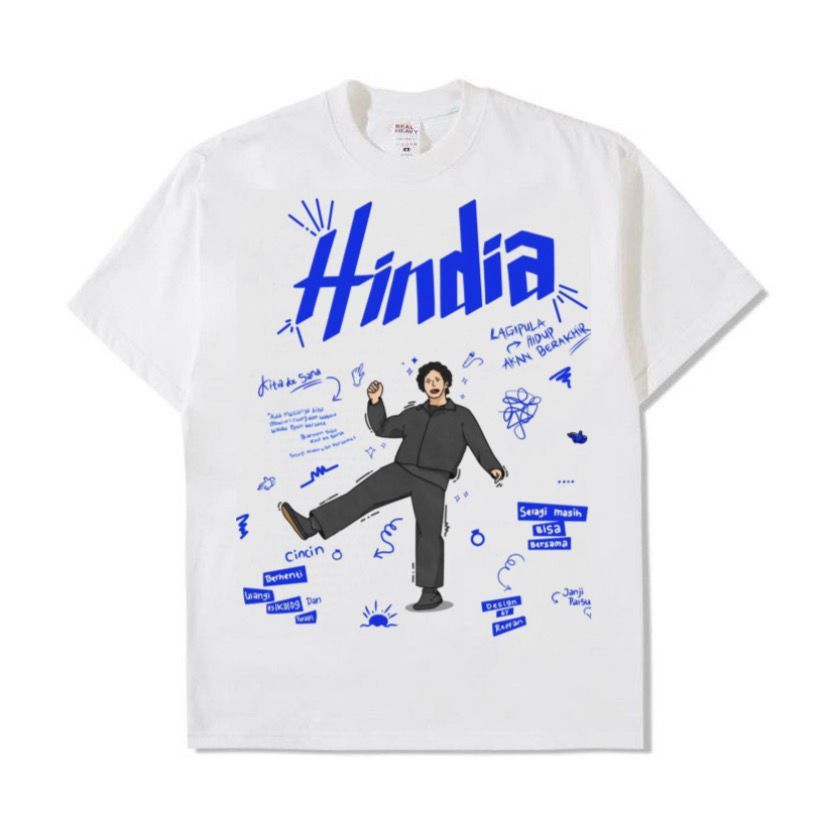 hindia - kaos band hindia kaos putih new merch free stiker