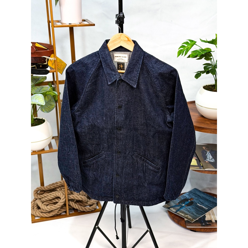 Samurai HJCJ-D15oz 15oz Otokogi Denim Coach Jacket