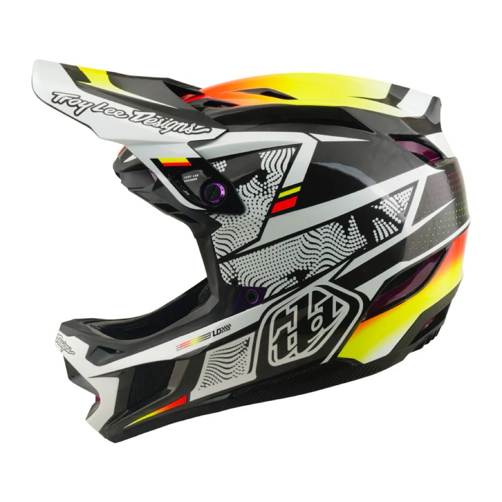 Helm TLD D4 Carbon Lined Up Black Helmet Troy Lee Designs D4 Carbon Original