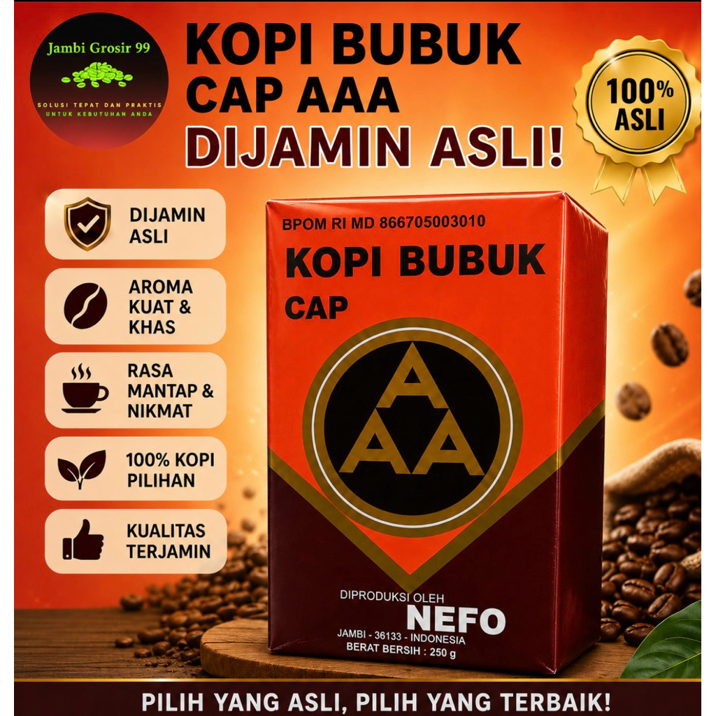 Kopi AAA Jambi 250gram kopi bubuk asli Jambi