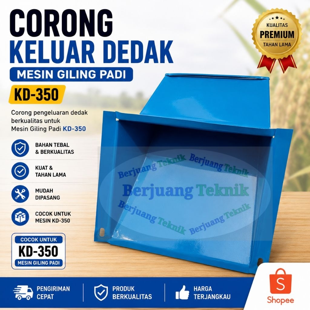 CORONG KELUAR DEDAK MESIN GILIING PADI KD-350 KD-350 SK || SPARE PART KD-350 KD-350 SK