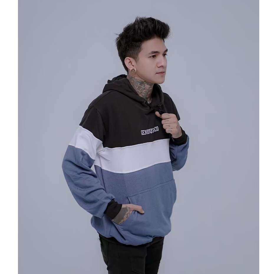 Jaket Hoodie Motif Sablon Kain Katun Fleece