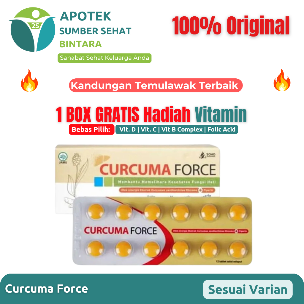 [BOX] Curcuma Force | Vitamin Temulawak | Nafsu Makan & Daya Tahan