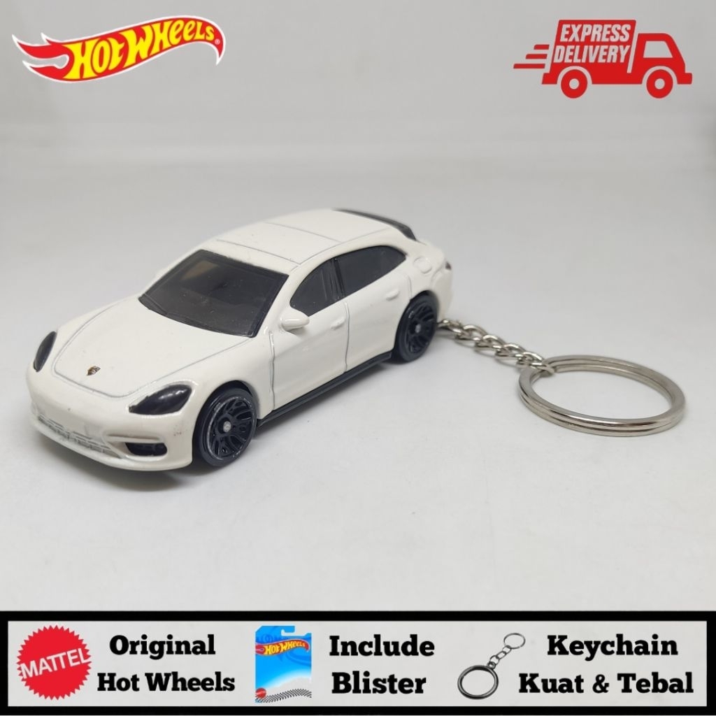 Gantungan Kunci/Keychain Hot Wheels Porsche Panamera Turbo Putih - KEYCHAIN