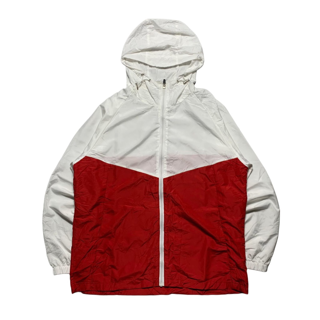 Running Jacket Red white unbrand size M