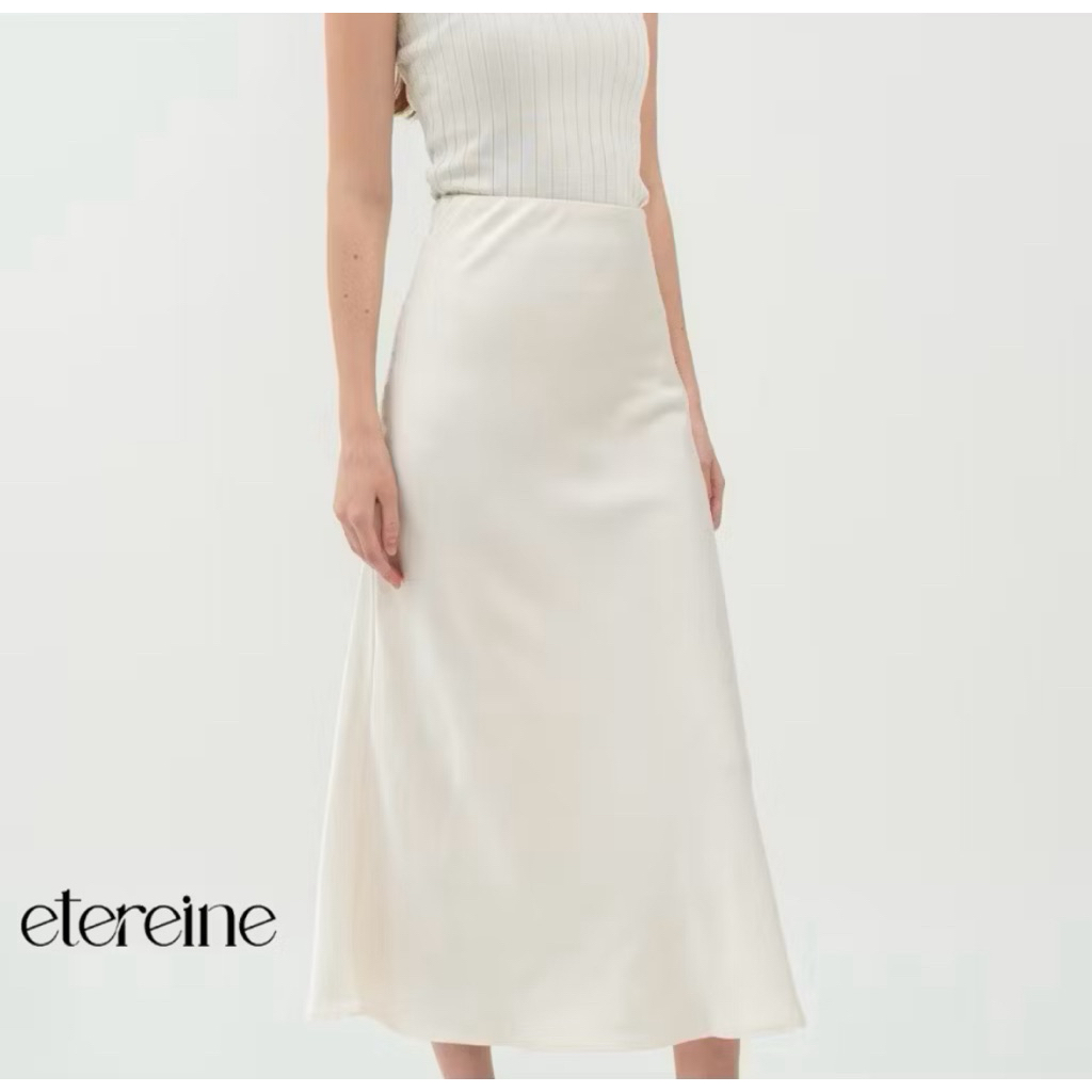 ETEREINE - Rok Satin - Rok duyung - rok span warna ivory like new -preloved rok