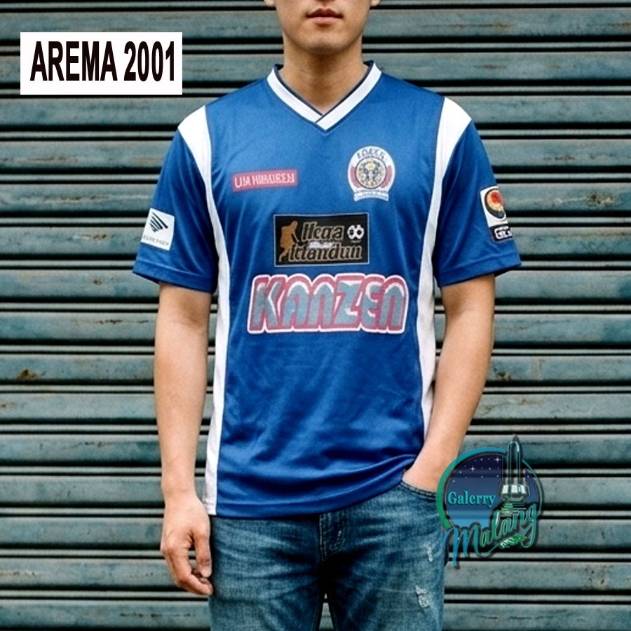JERSEY AREMA 2001 KLASIK RETRO HOME BIRU malang gallery arema