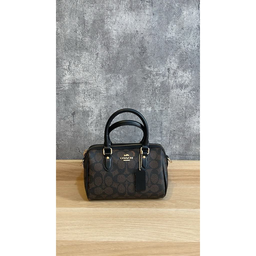 coach mini rowan walnut