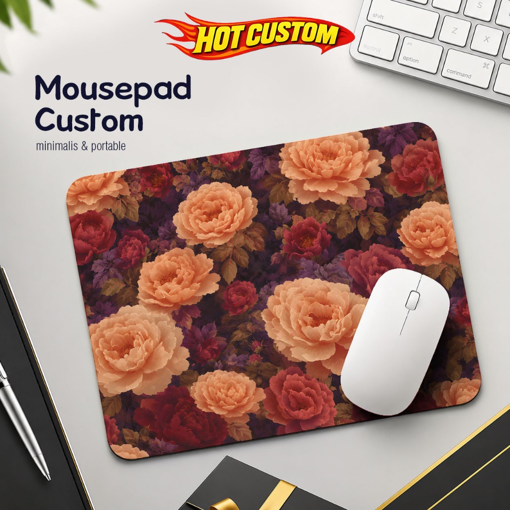 Mousepad Custom Gambar Gaming Alas Mouse Pad - Flower