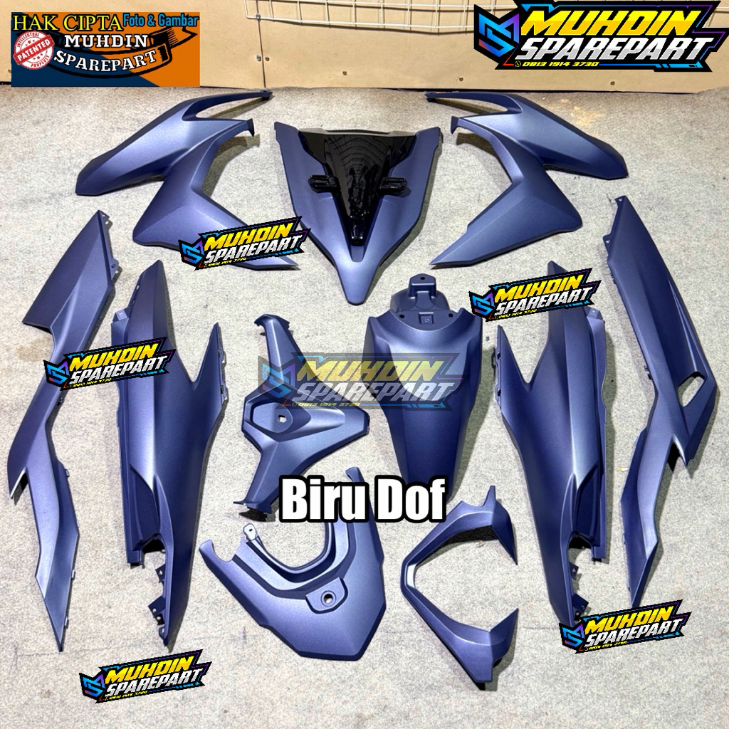 Paketan Full Set Body Halus Vario 125/150 Led New Gen 1 2018-2022 Biru Dof Original