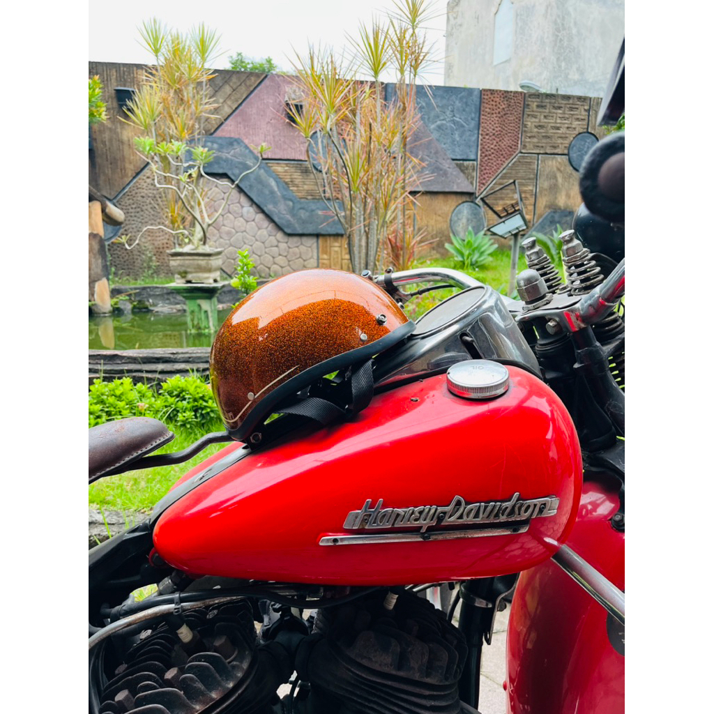 HELM CHOPPER GLITTER HELM HARLEY DAVIDSON HELM CUSTOM