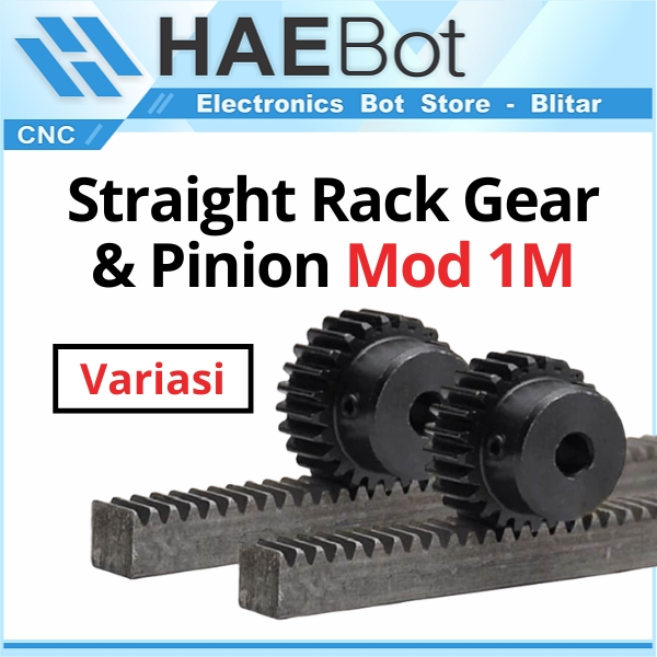 [HAEBOT] Gear Rack Straight Rackgear 1M 15X15 1500mm CNC Router Plasma Spur Pinion Transmisi Mesin I