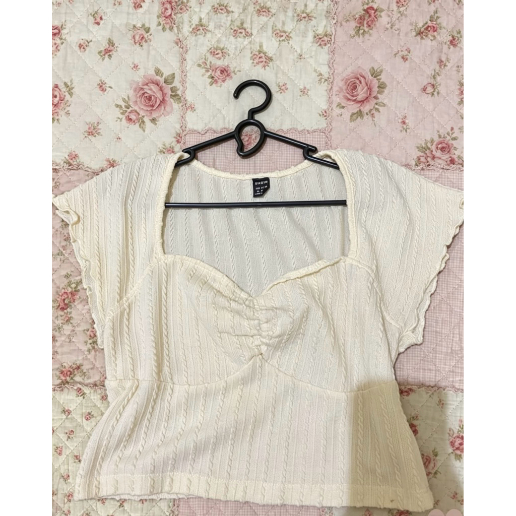 SHEIN crop top beige