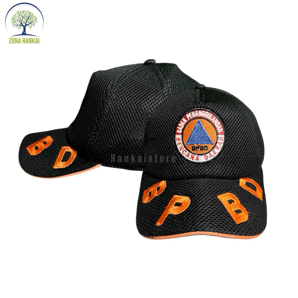 Topi bpbd Bordir Timbul | Topi hitam Bpbd