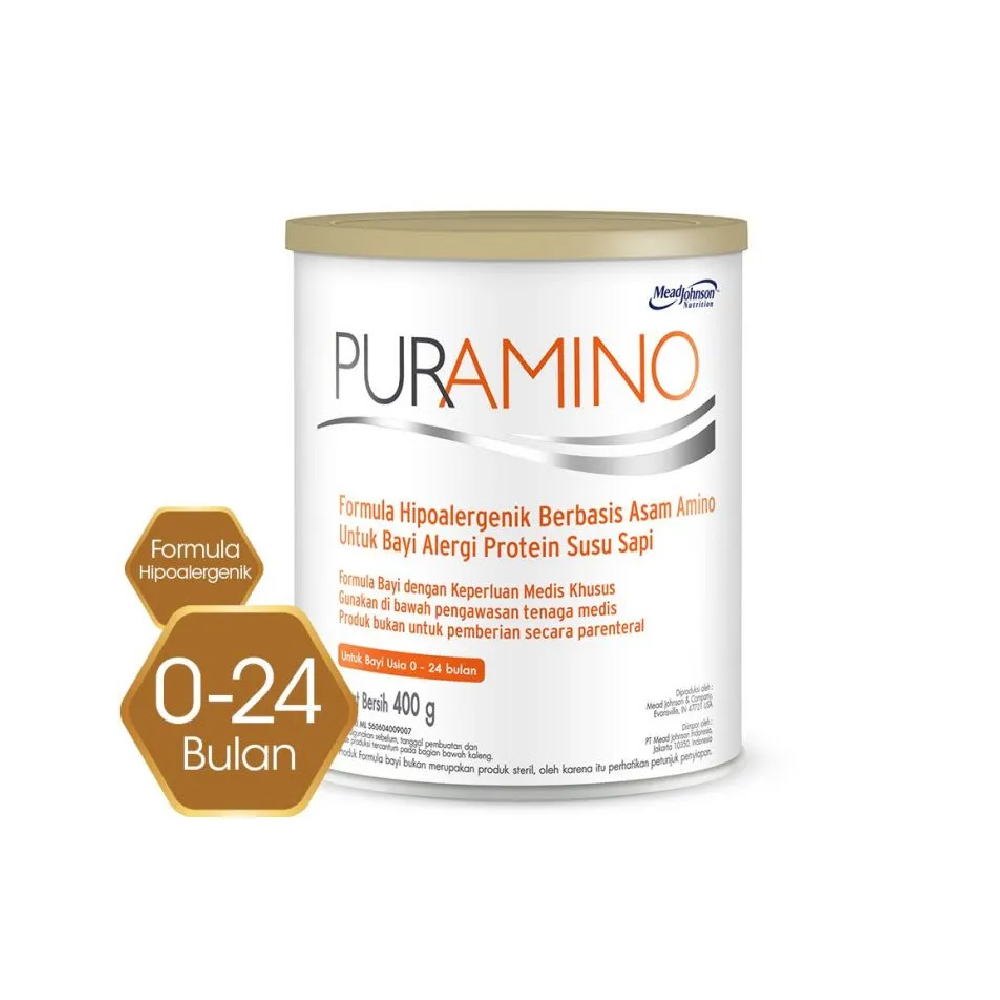 Puramino Kaleng 400 g - Susu Formula Hipoalergenik Alergi Susu Sapi [Tembalang]