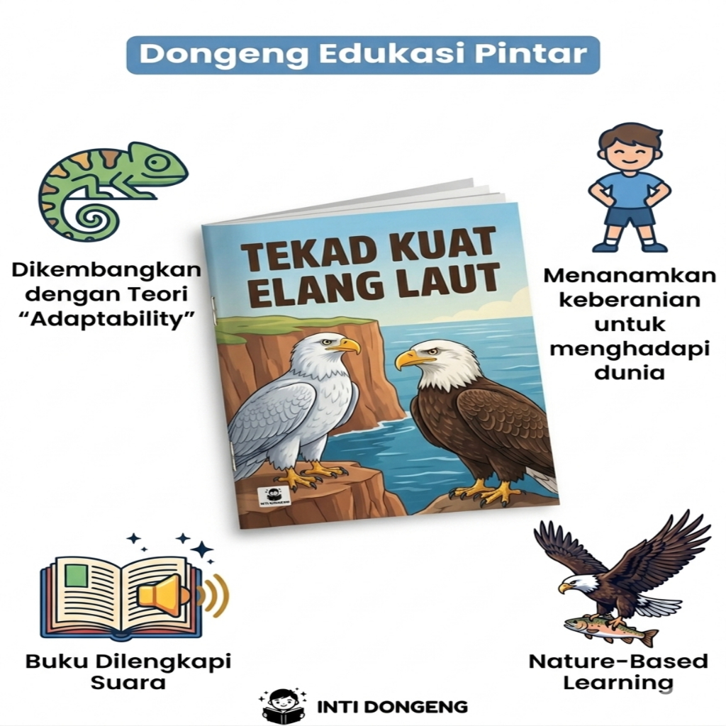 INTI DONGENG - Dongeng Edukasi Pintar - Tekad Kuat Elang Laut