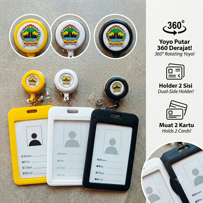 Yoyo Gantungan ID CARD PNS/ASN JATENG, Yoyo Id Card Holder PNS JAWA TENGAH