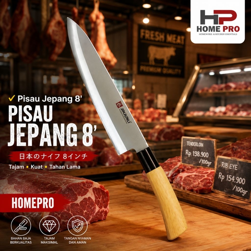 PISAU JEPANG 8'/ Pisau Jepang Sushi Sashimi Dapur/ Japanese Knife HP