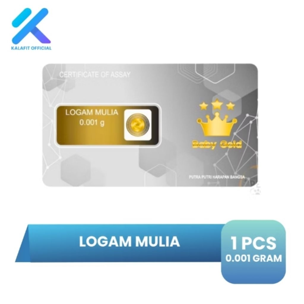 Baby Gold 0,001 gram (5pcs Logam Mulia)