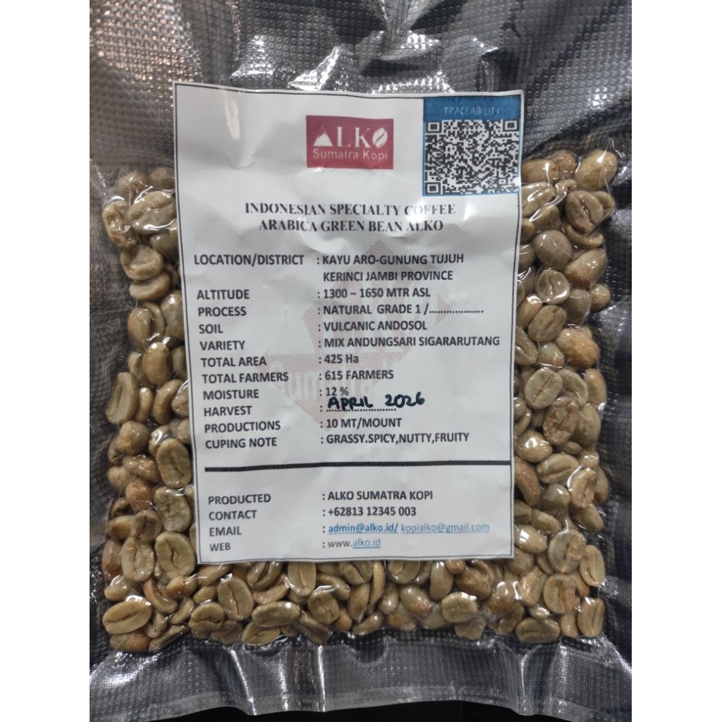 Arabica green bean Natural Process
