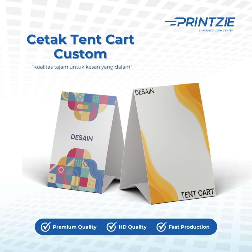 Tent Card Custom | High Resolution | Table Tent Card | Ukuran A5 Dan A6